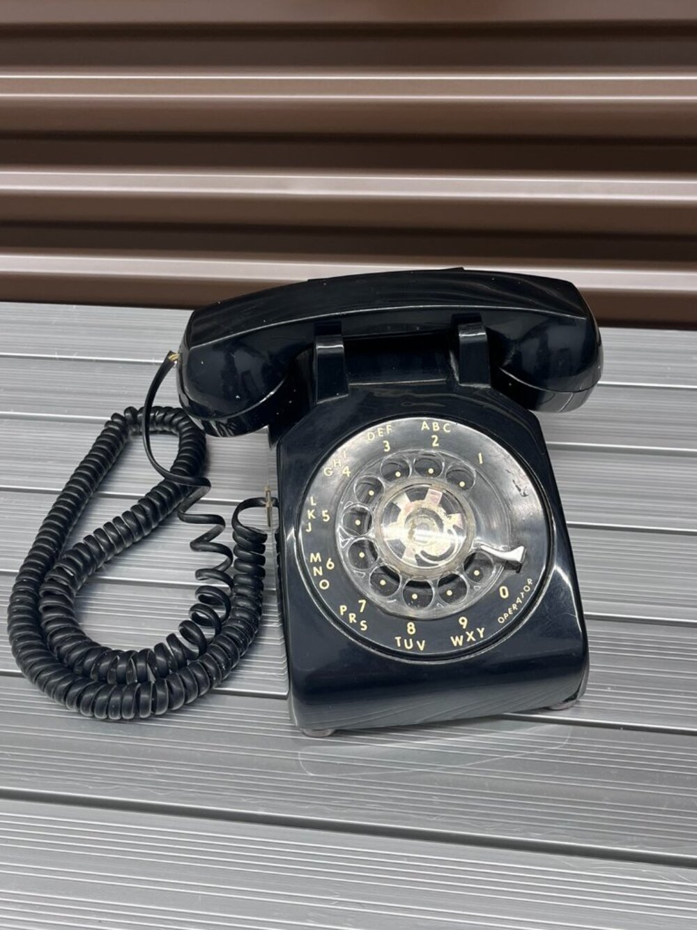 Vintage Black Rotary Telephone - Western Electric Model 500 Mid-Century Classic